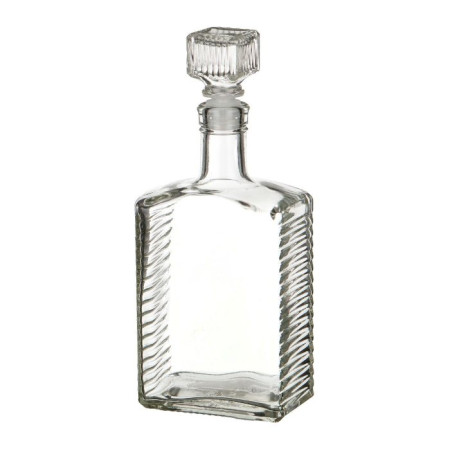 Бутылка (штоф) "Кристалл" стеклянная 0,5 литра с пробкой  в Белгороде